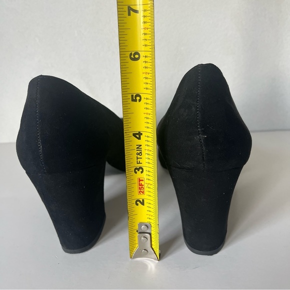 Torrid Almond Toe Block Heel Pump Black Cushioned 3 inch Wide Width 8W - Picture 11 of 11